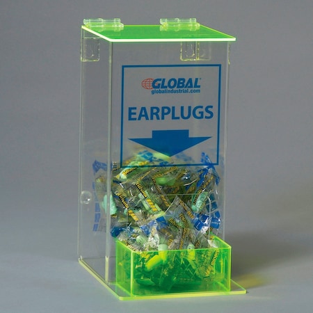 Global Industrial Acrylic Safety PPE Dispenser, Ear Plugs, Small, GLAEP-4 672062